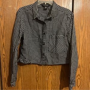 ✨3/$20✨American Apparels Plaid Cropped Button Down Shirt